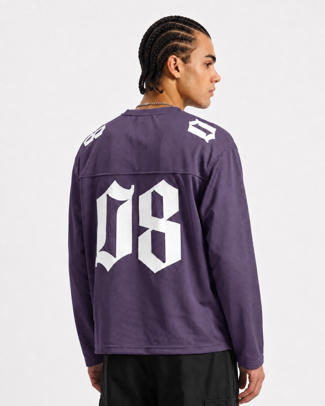 Maillot Oversize “08” – Violet / Blanc