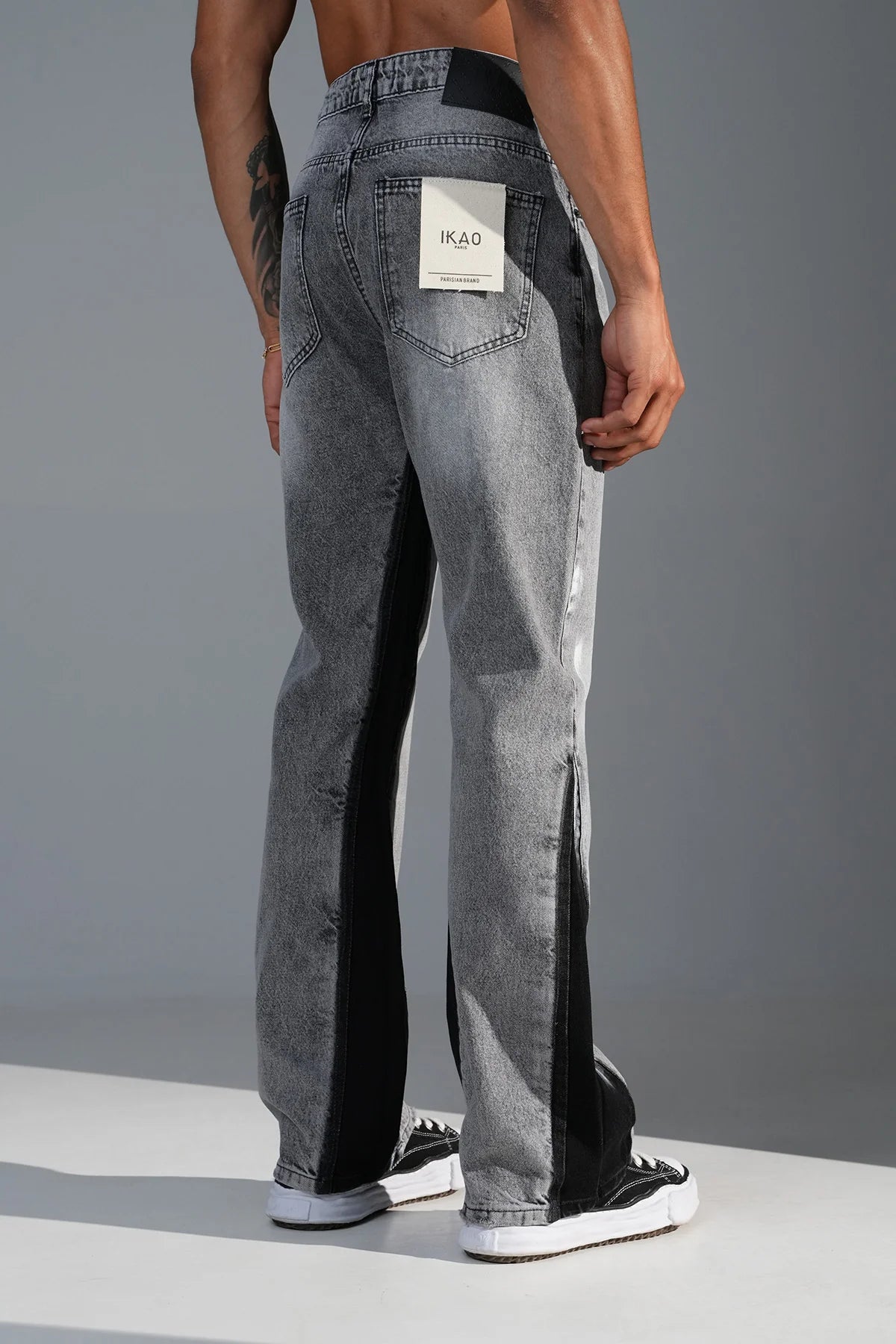 JEANS FLARE "Shadow Line" Gris
