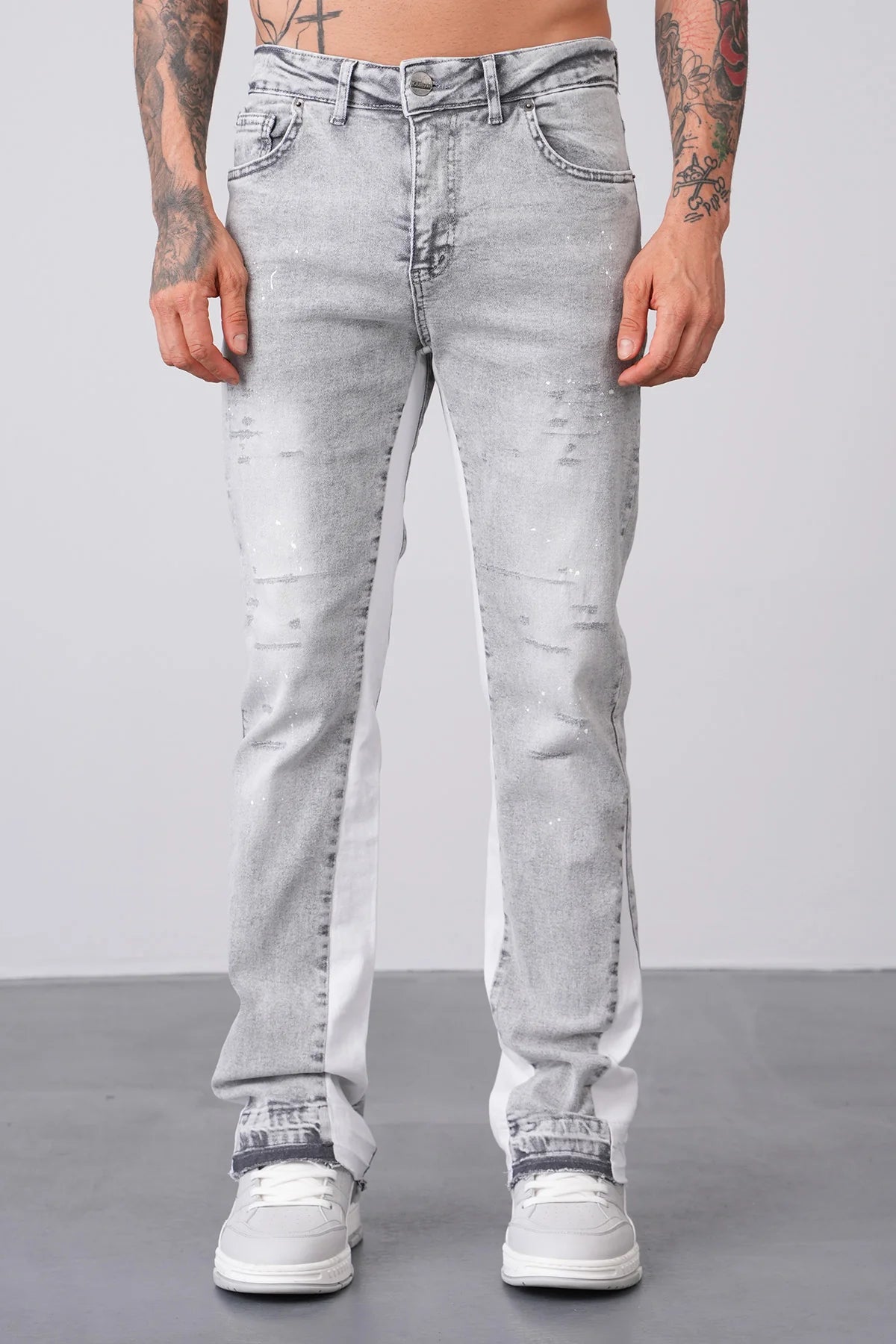 Jean Flare Light Grey