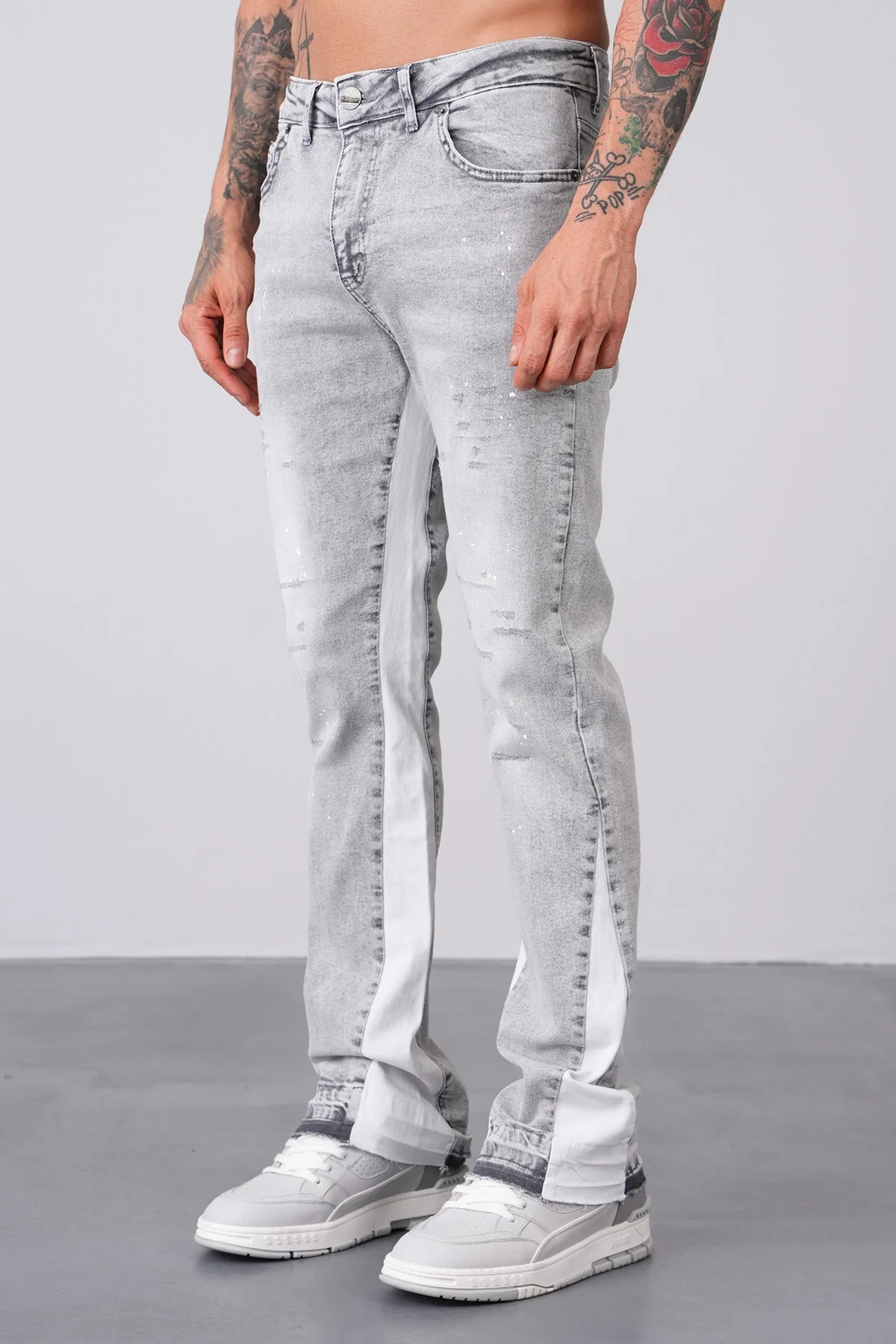 Jean Flare Light Grey