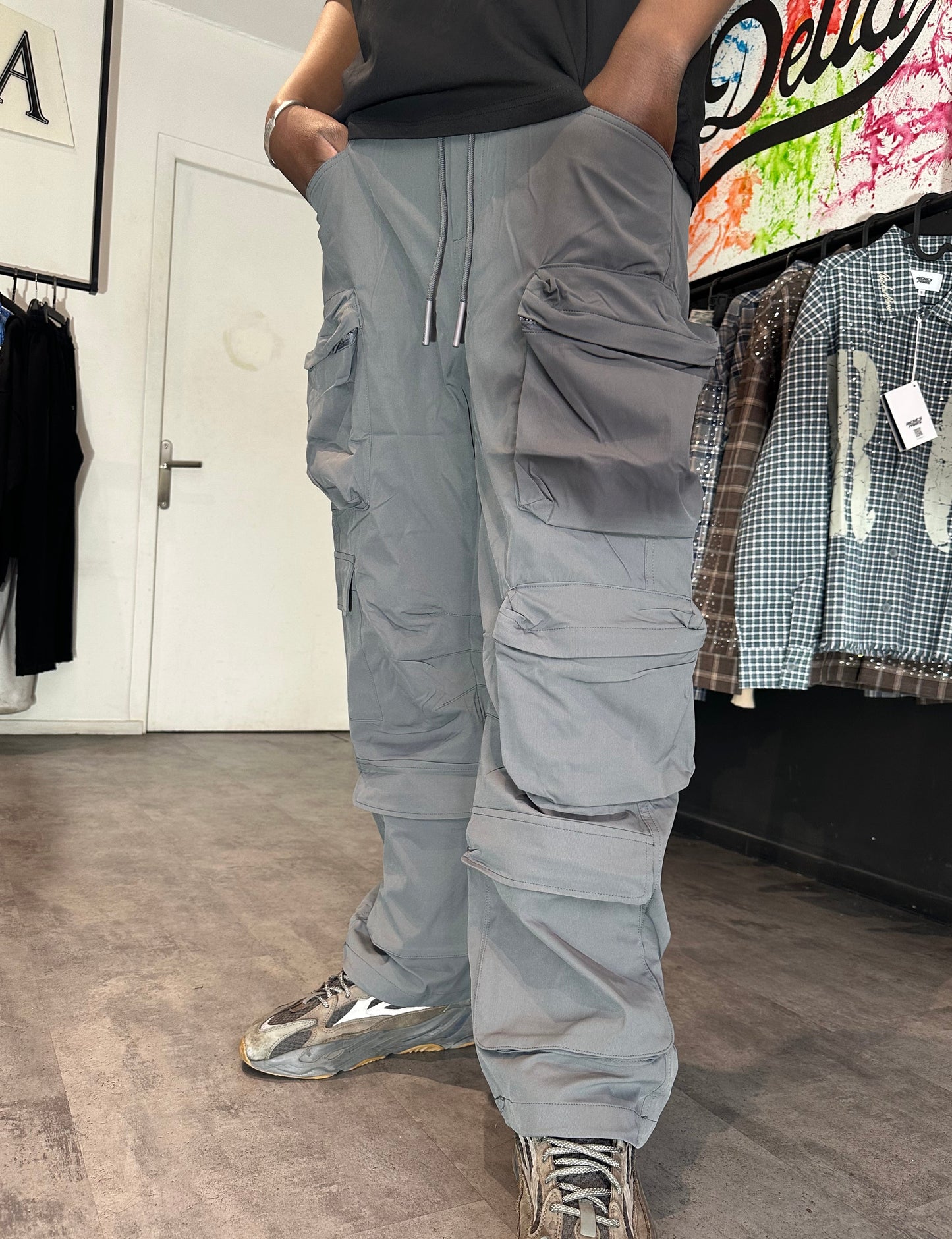 Pantalon Cargo Utility- Noir et Gris