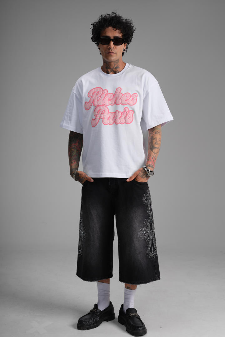 T-shirt Oversize « Riches Paris » – Blanc