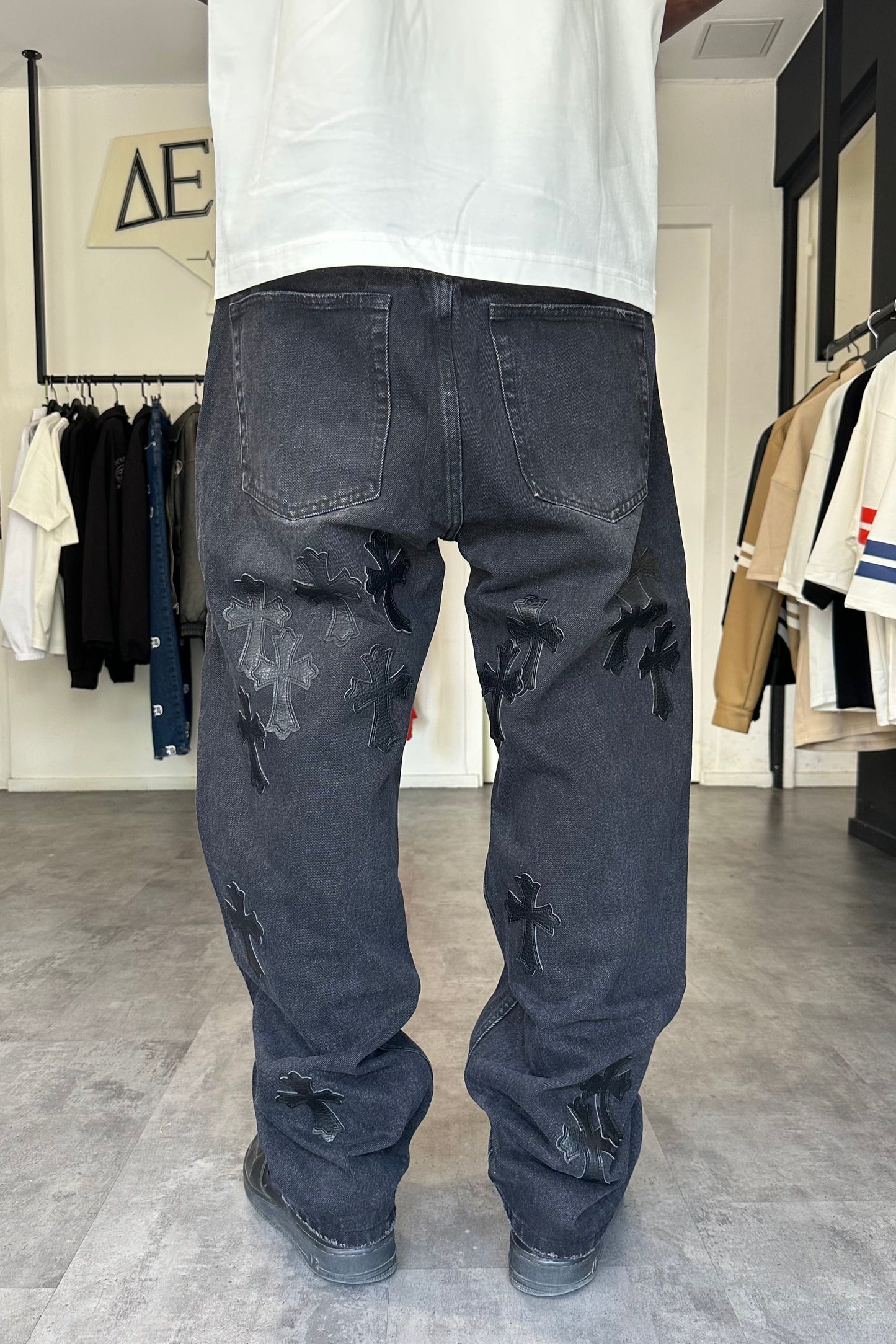 Pantalon en jean noir – Cross Patch Edition