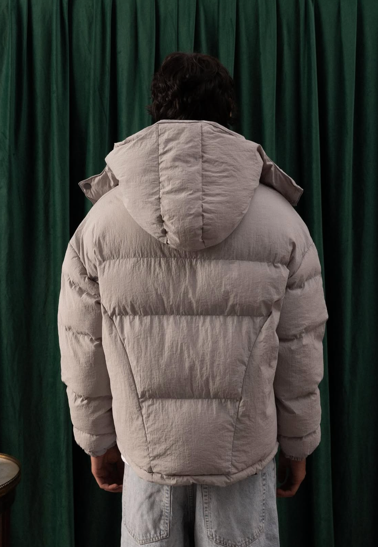 Doudoune Matelassée Oversize – Noir & Gris