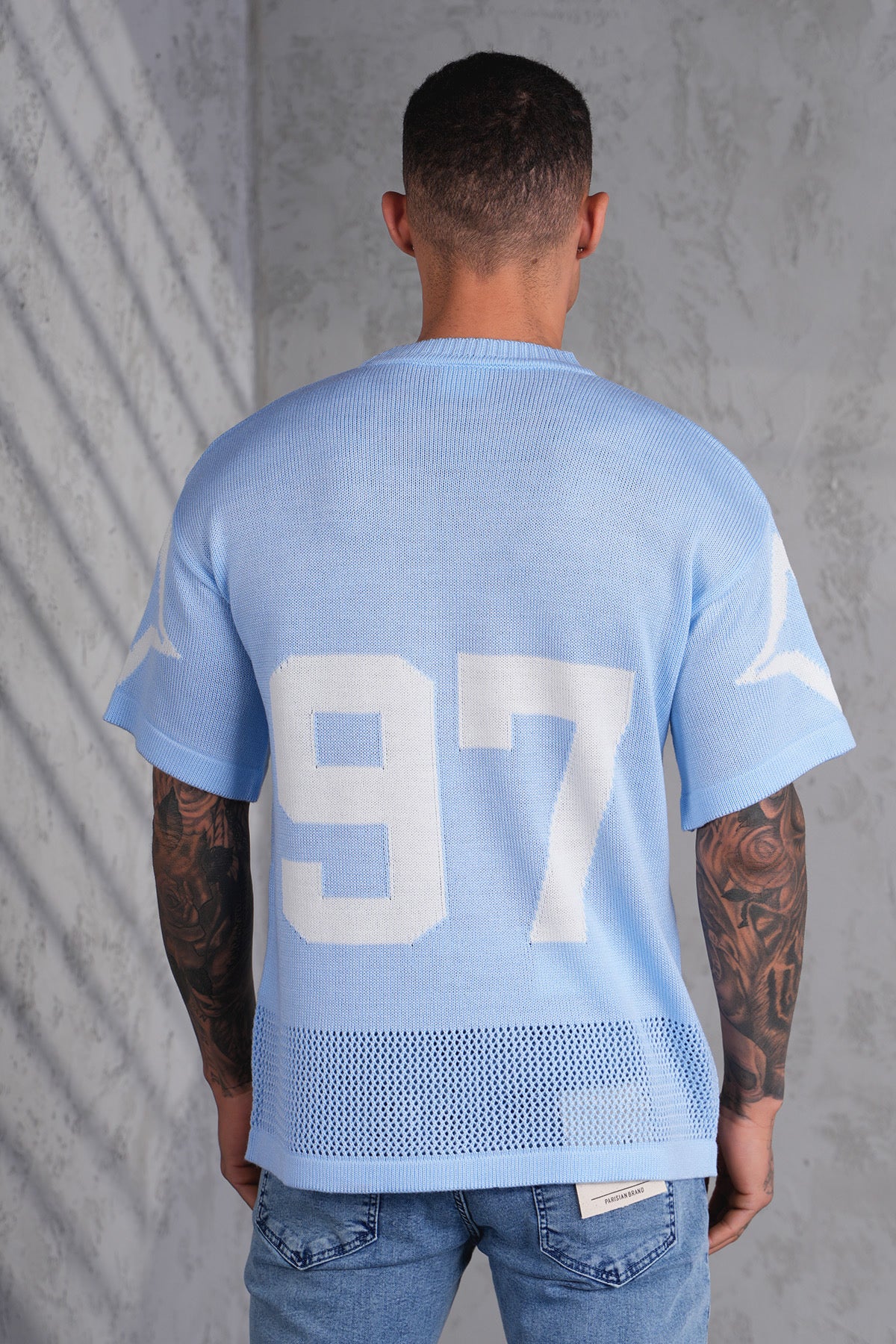 T-Shirt Maille Bleu