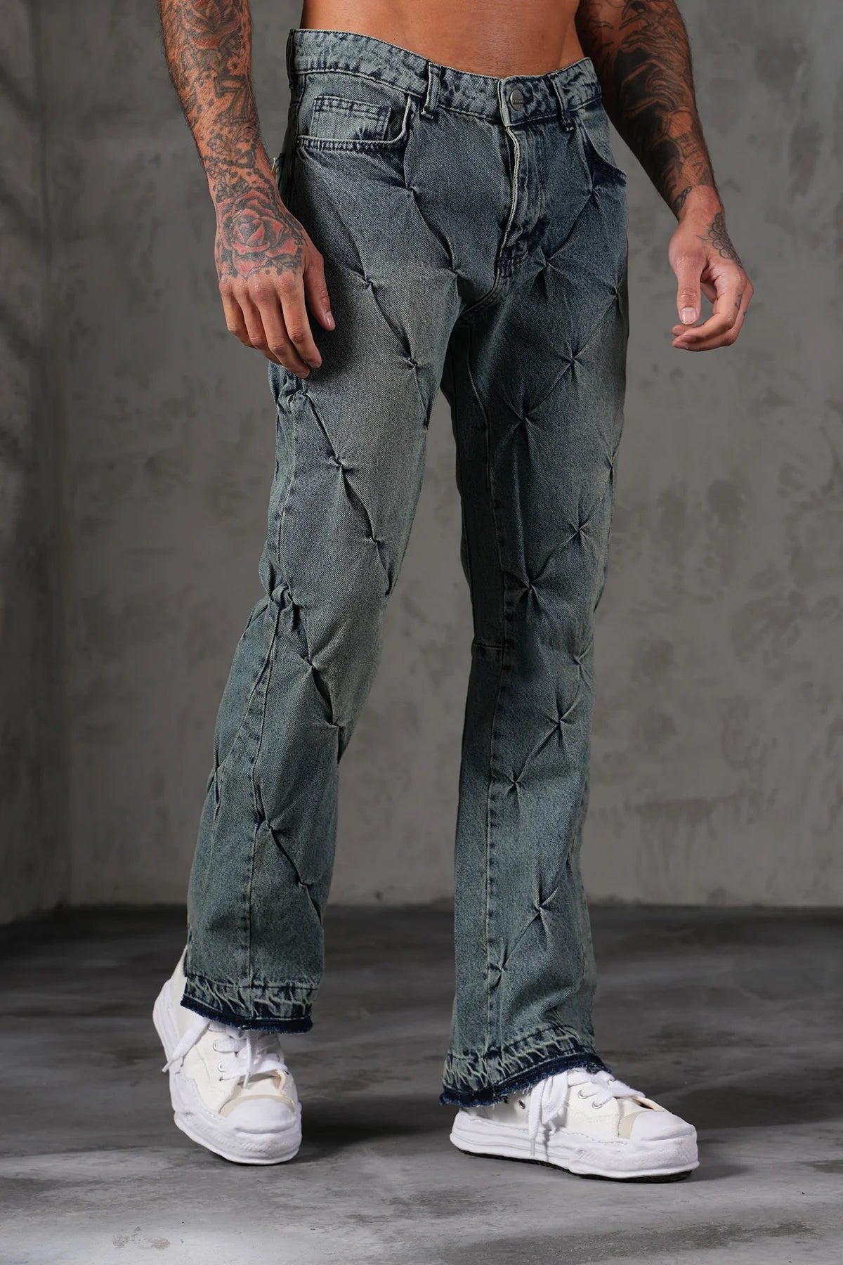 JEANS FLARE DÉLAVÉ