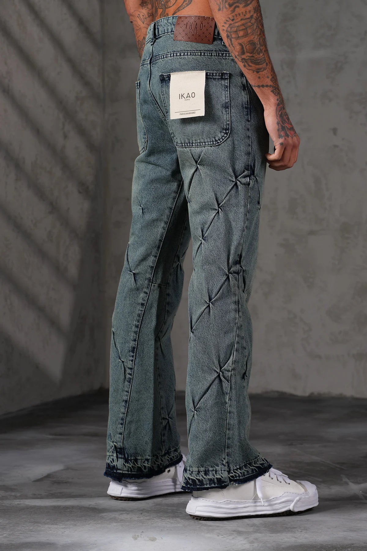 JEANS FLARE DÉLAVÉ