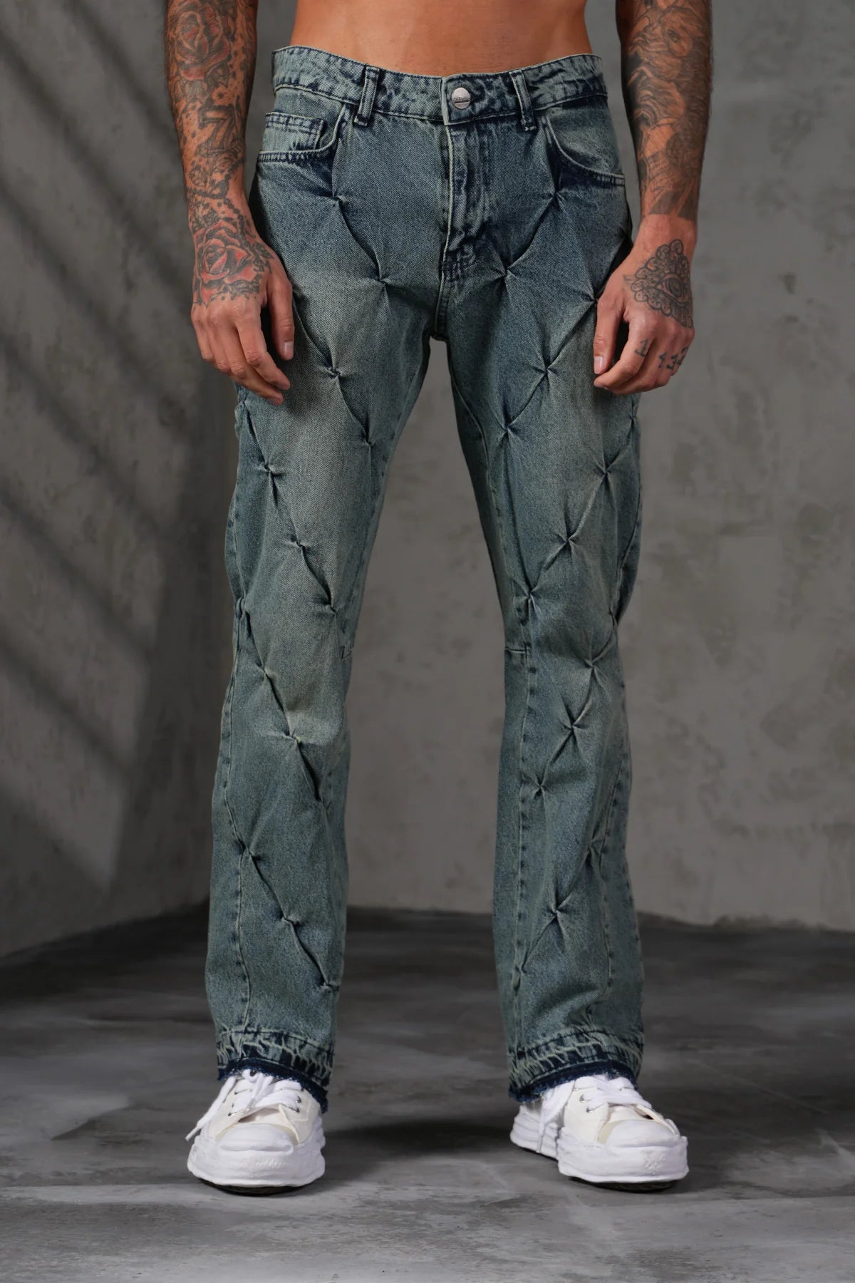 JEANS FLARE DÉLAVÉ