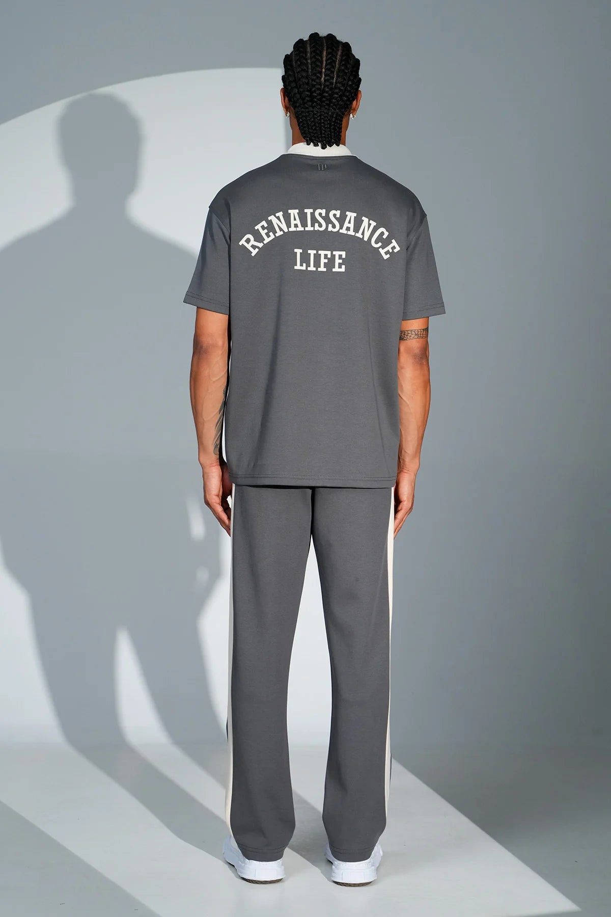 Ensemble Polo & Pantalon "Renaissance Life"- Noir et Gris