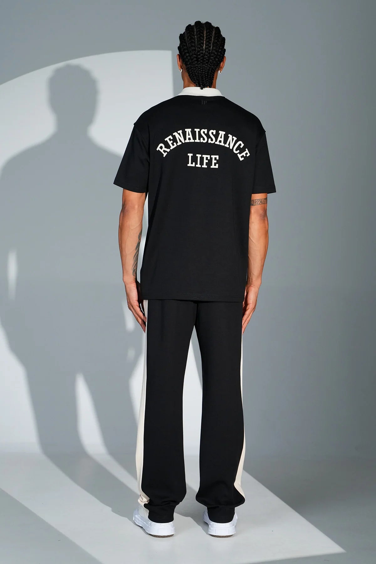 Ensemble Polo & Pantalon "Renaissance Life"- Noir et Gris