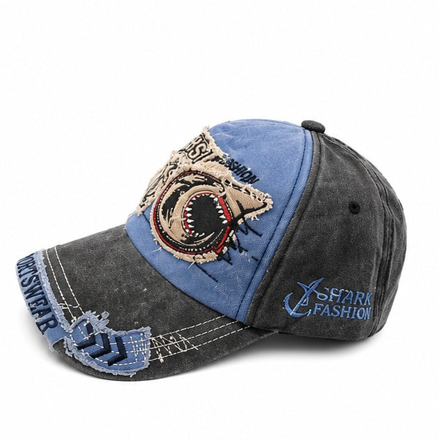 Casquette Vintage Sharks – Bleu & Gris