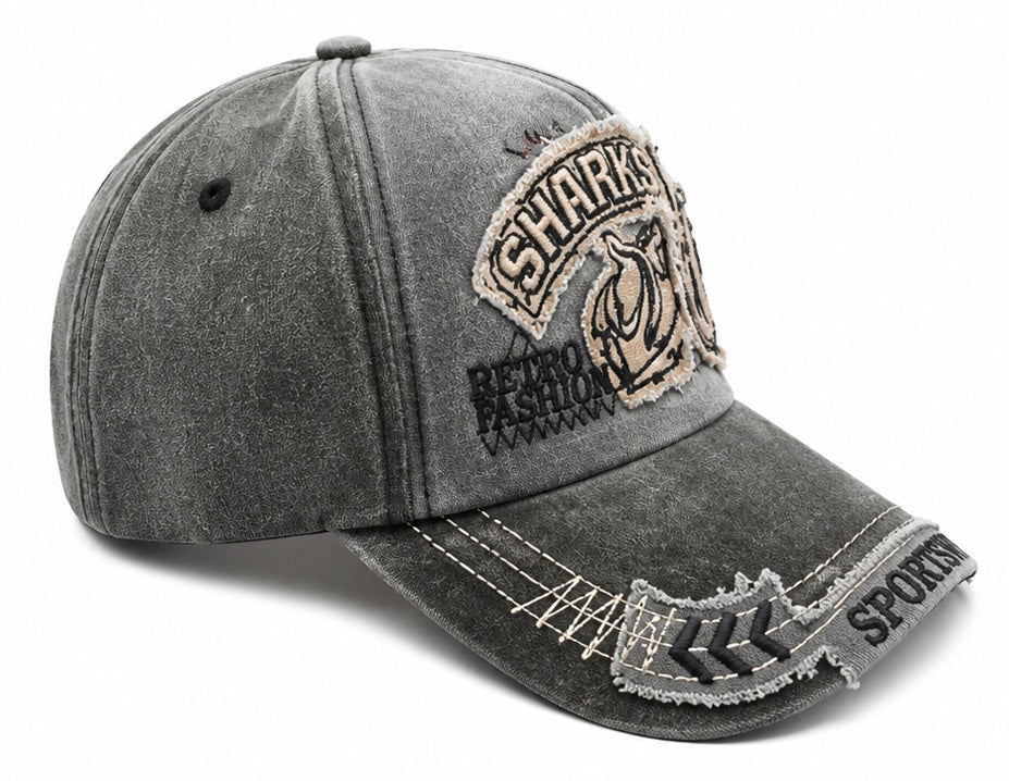 Casquette Vintage Sharks – Gris Délavé