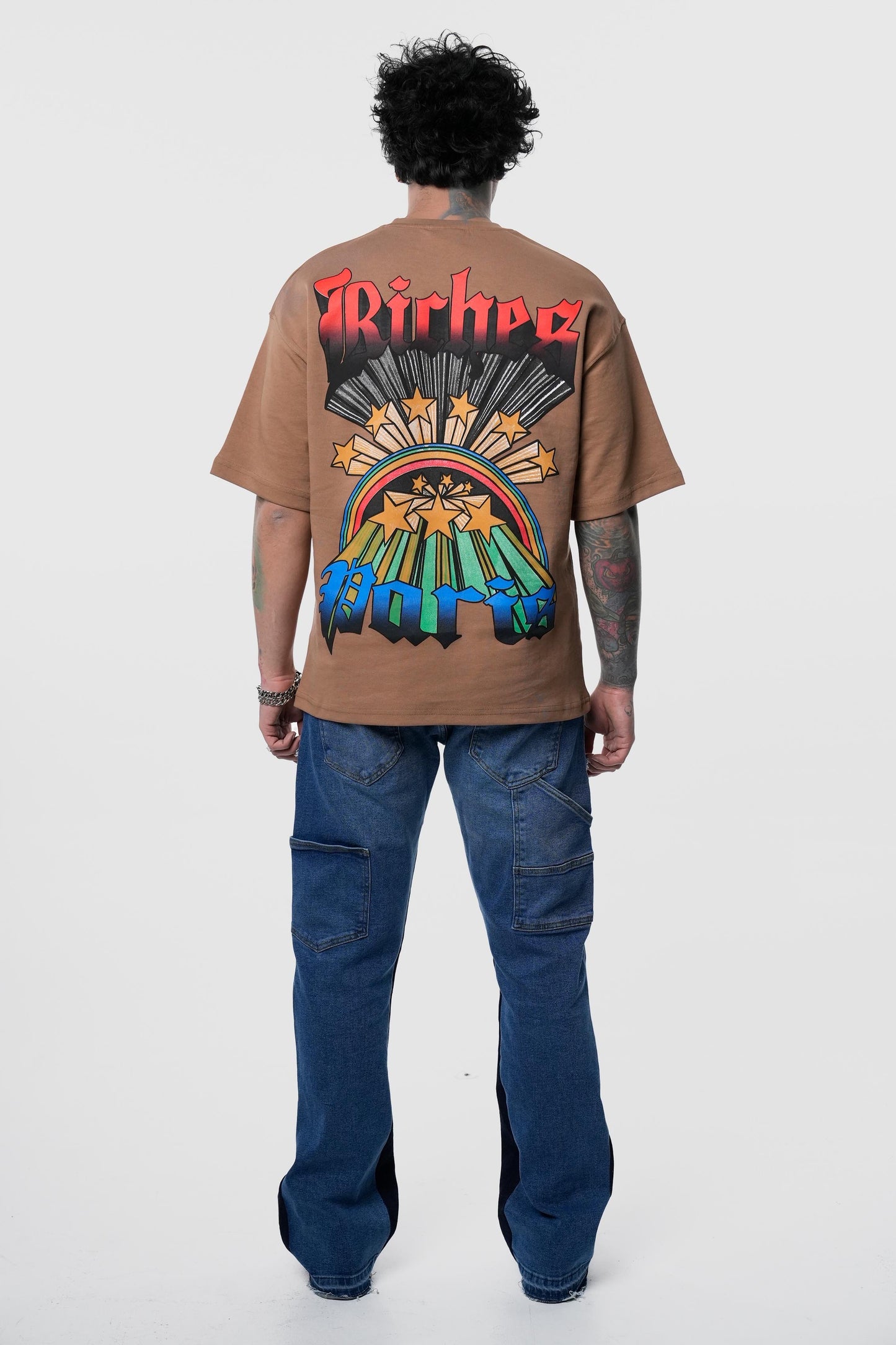 T-shirt oversize “Riches Paris” – Sunset Stars Edition