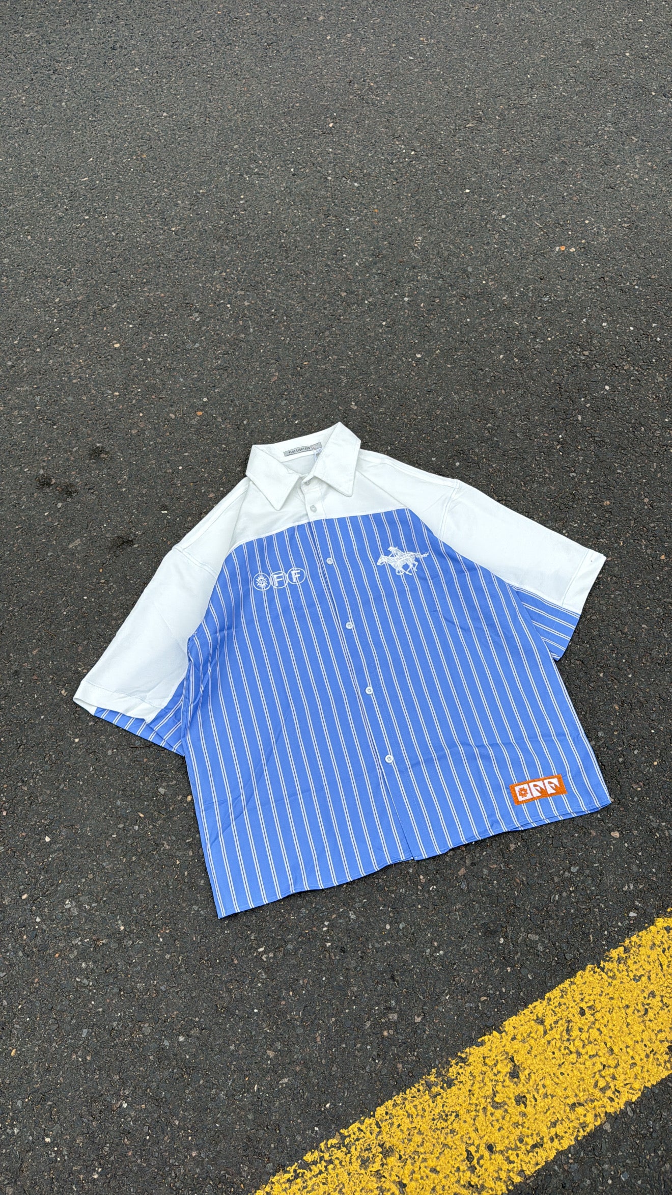 Chemise Oversize Rayée – Bleu Ciel