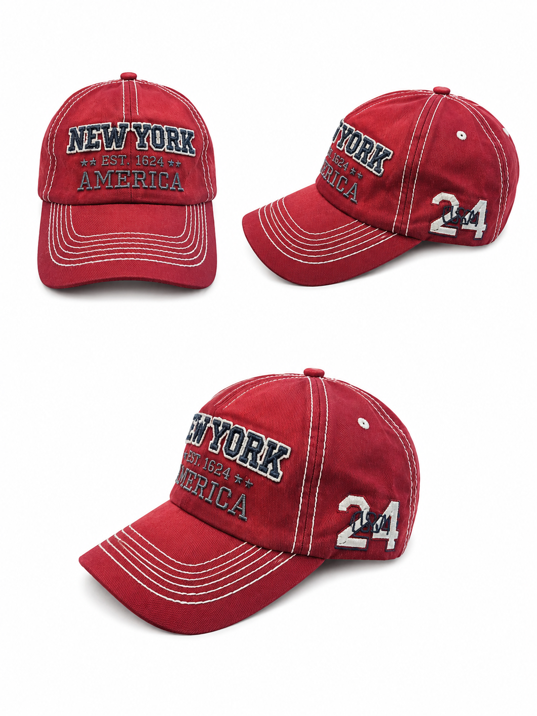 Casquette Vintage New York – Rouge