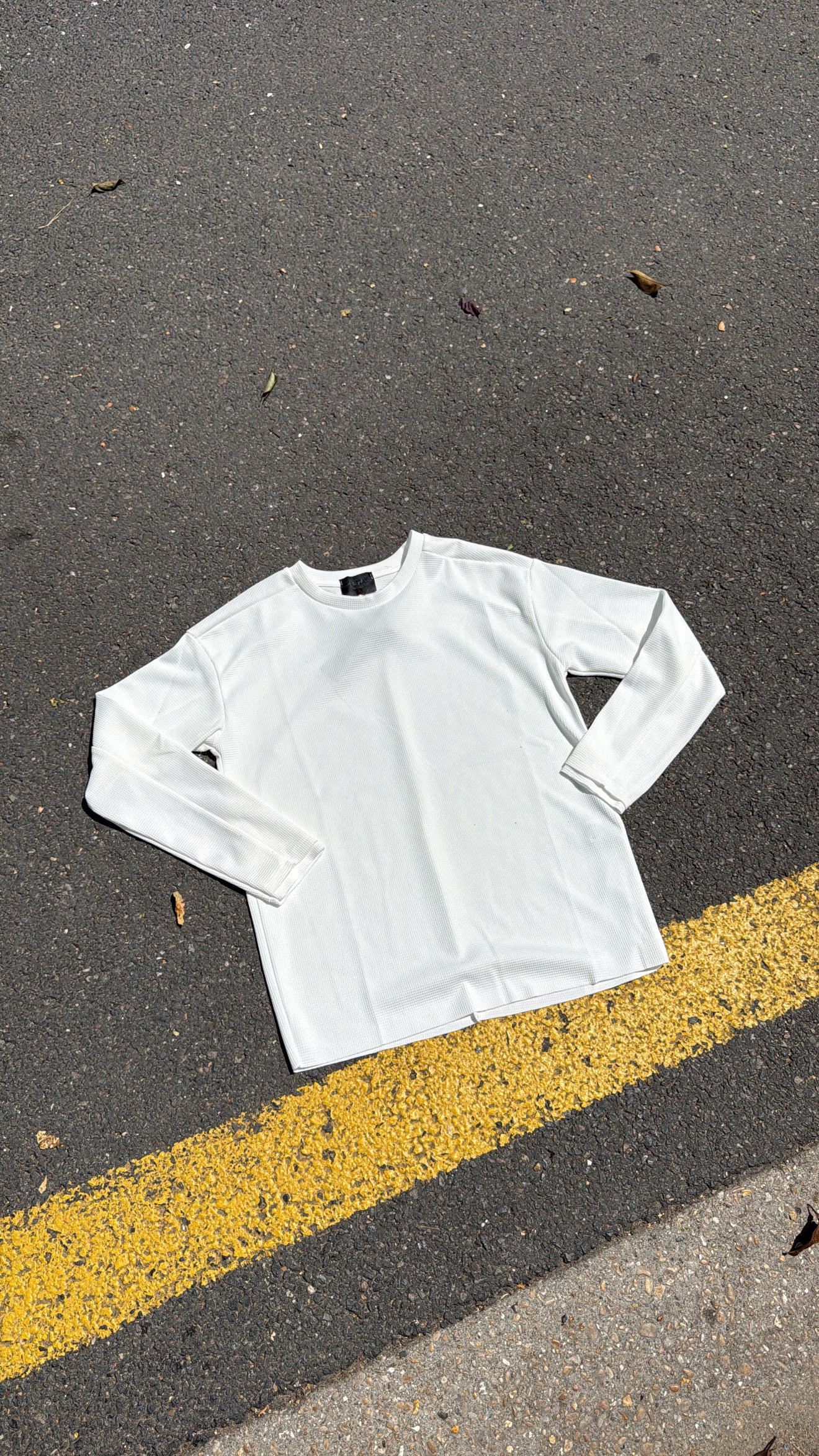 Pull Maille Waffle – Blanc Cassé