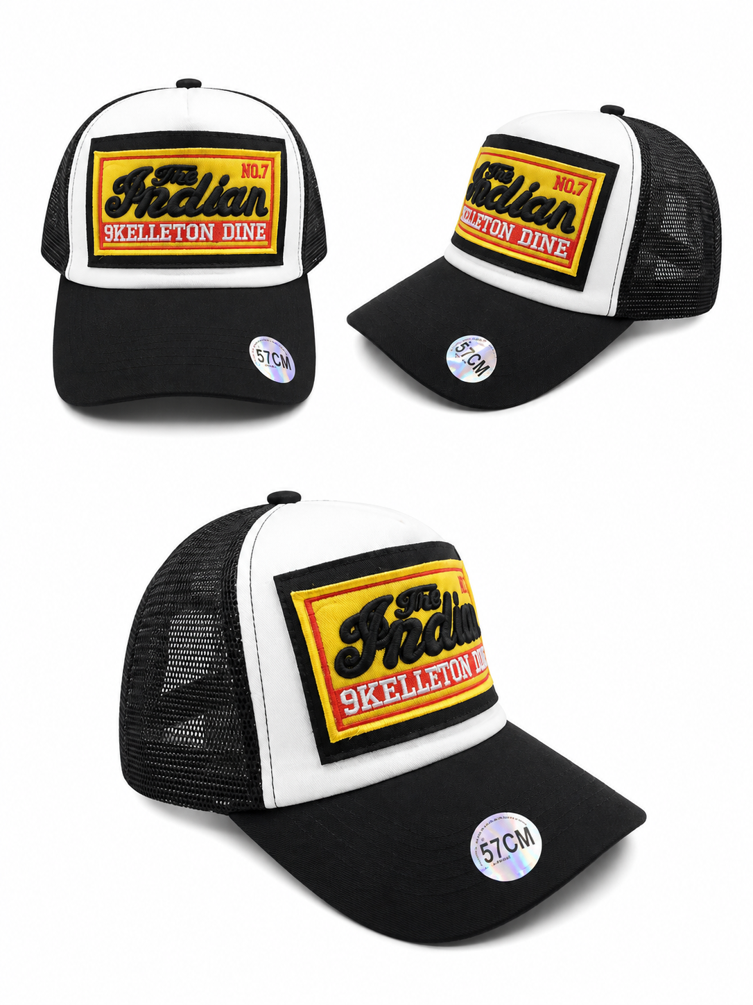 Casquette Trucker The Indian – Noir & Blanc