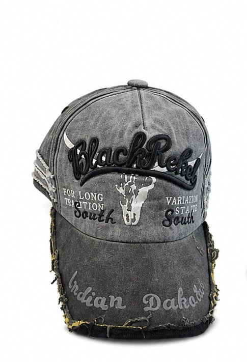Casquette Vintage Black Rebel – Gris Anthracite