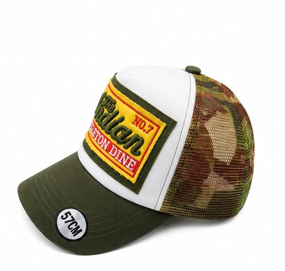 Casquette Trucker The Indian – Kaki Camouflage