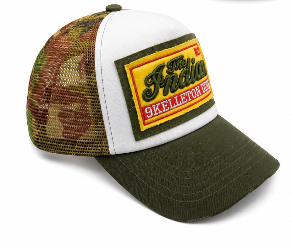 Casquette Trucker The Indian – Kaki Camouflage