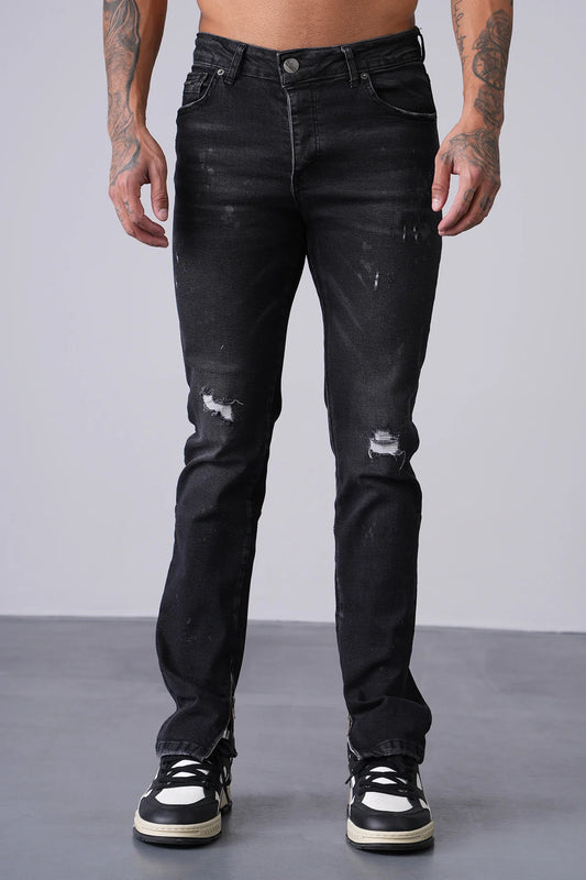 Jean Zipped Black