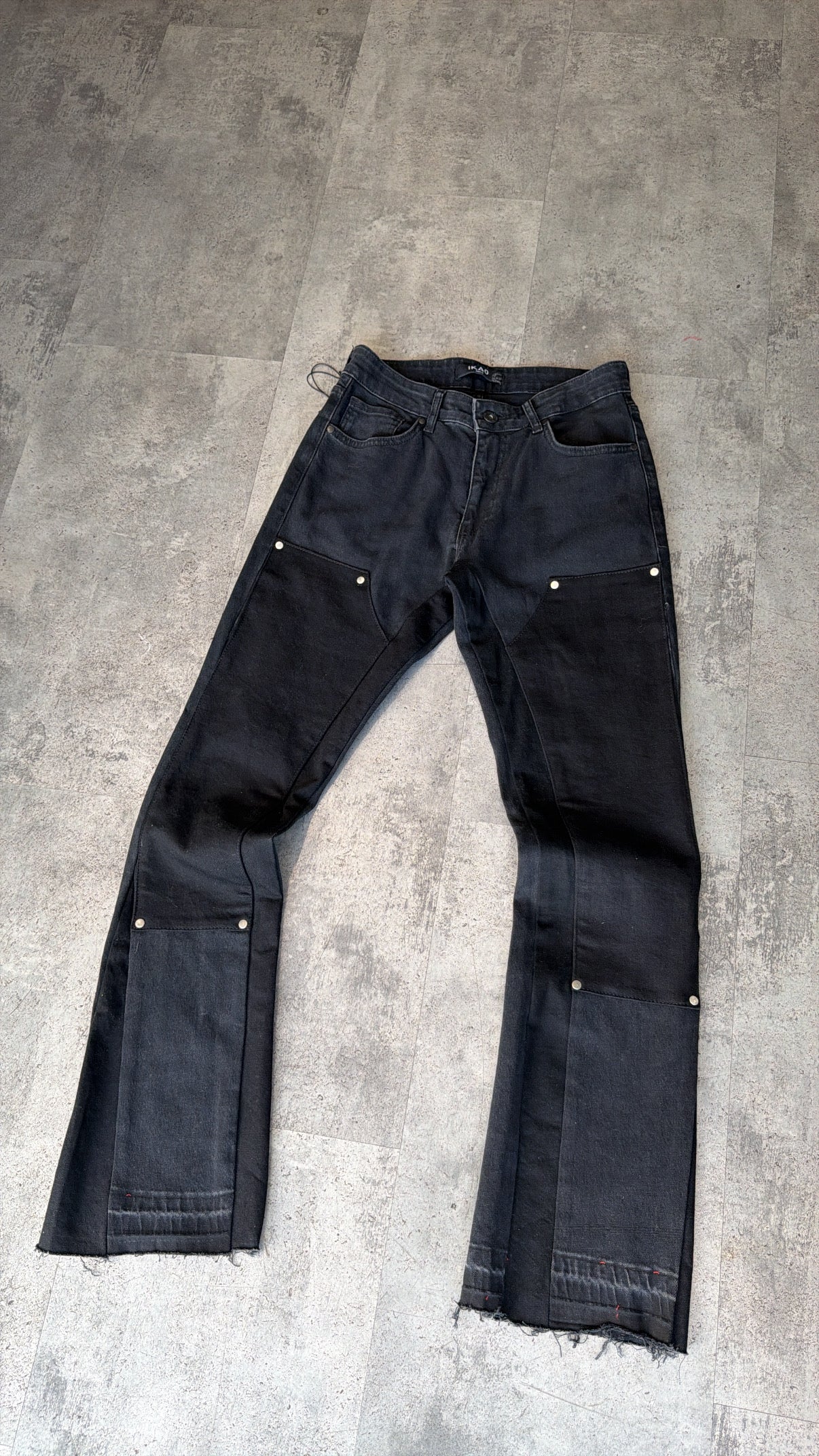 Jean flare noir bicolor