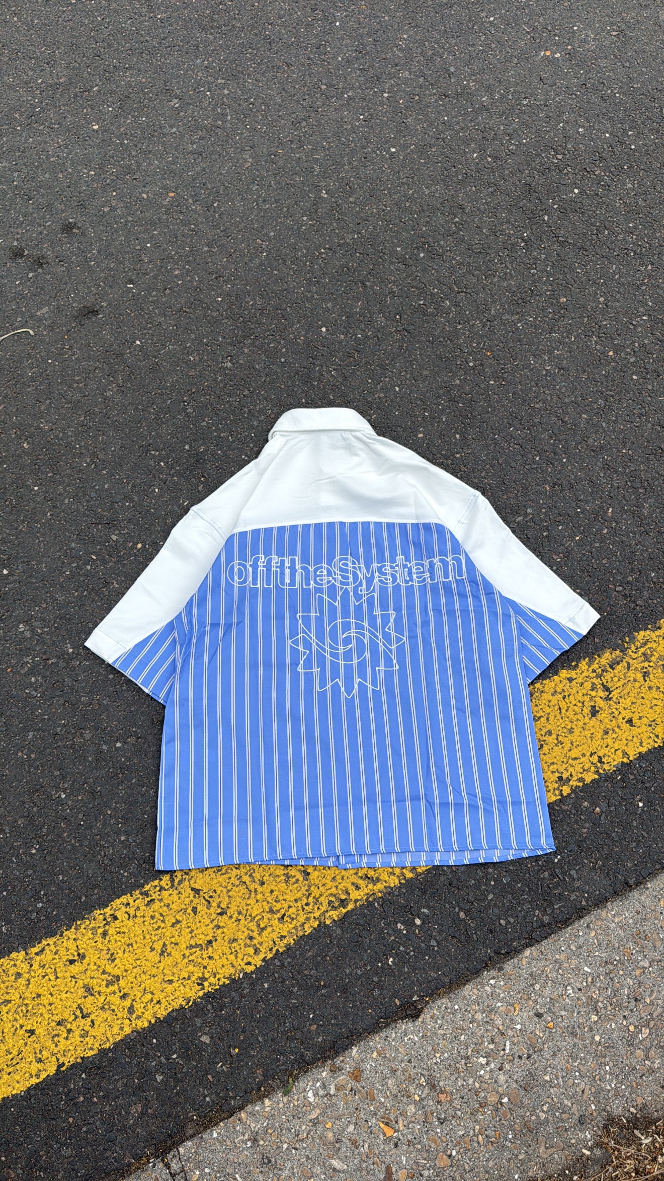Chemise Oversize Rayée – Bleu Ciel