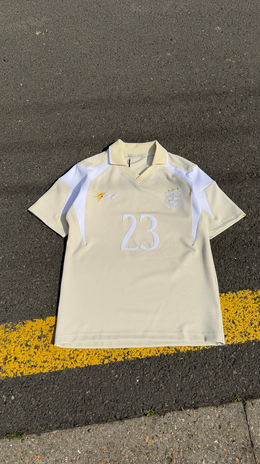 Maillot “23” – Beige & Blanc