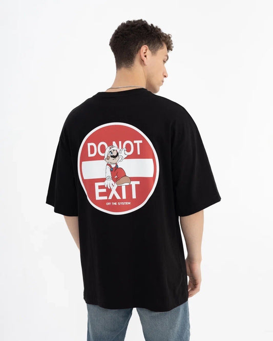 T-Shirt "Do Not Exit" Noir