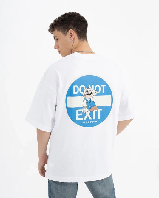 T-Shirt "Do Not Exit" Blanc