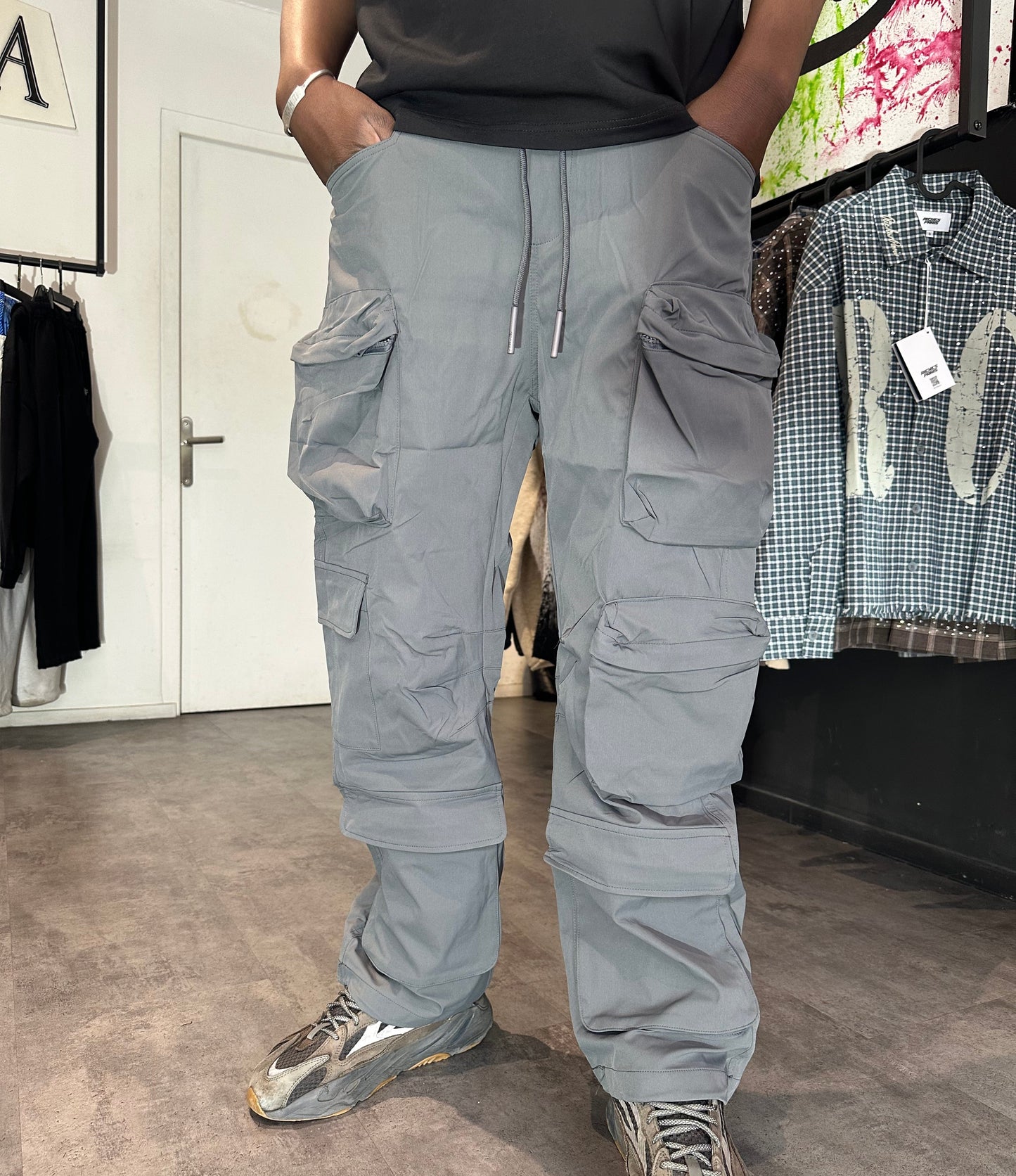 Pantalon Cargo Utility- Noir et Gris