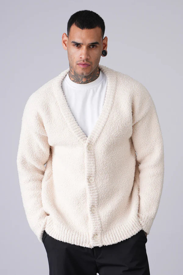 Cardigan- Noir, Blanc & Bleu