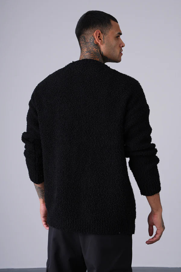 Cardigan- Noir, Blanc & Bleu