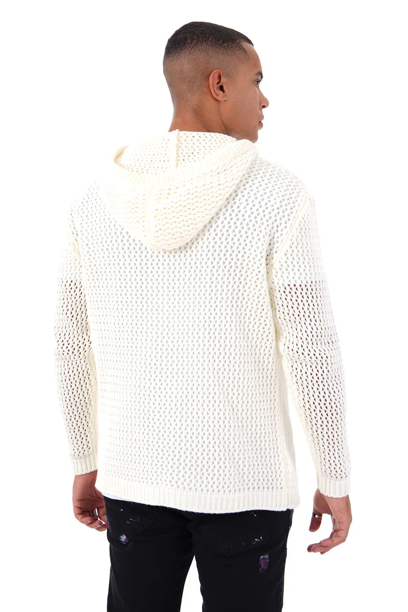 Cardigan à capuche maille zippé