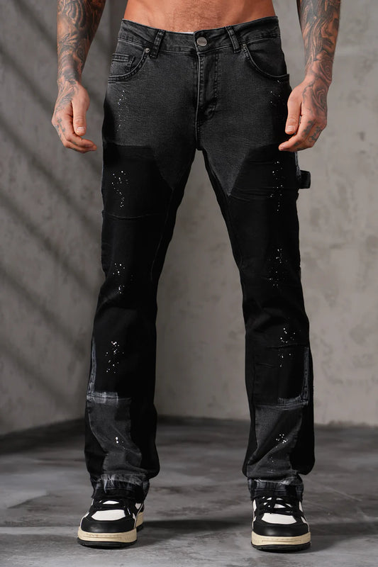 Jean Cargo Denim Noir – IKAO