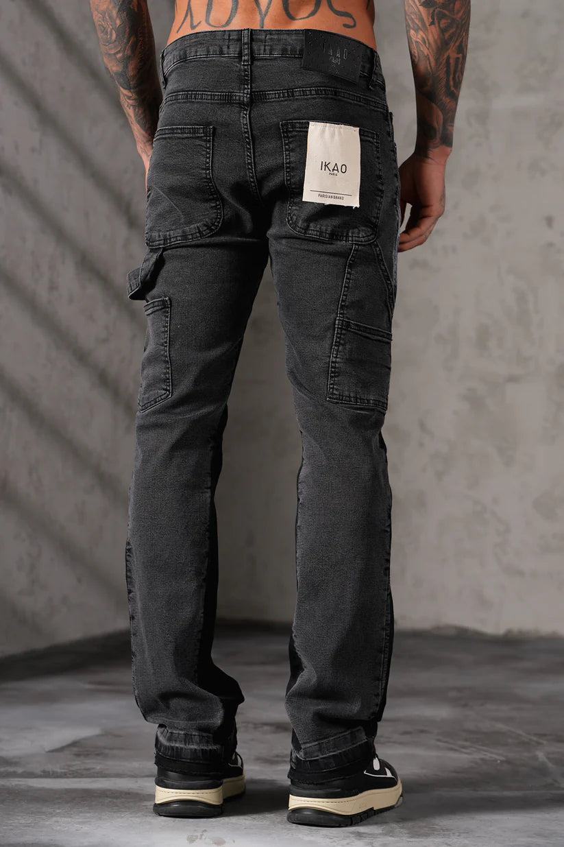 Jean Cargo Denim Noir – IKAO