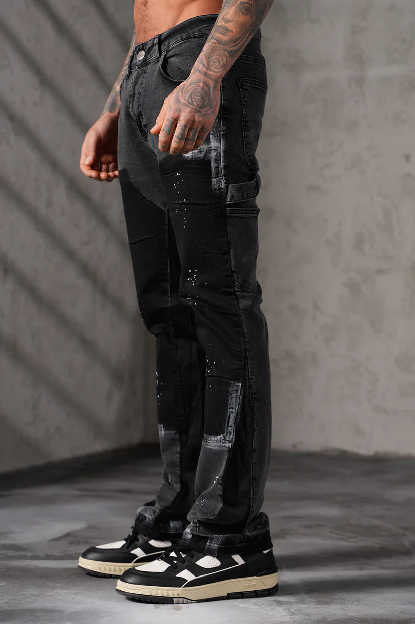 Jean Cargo Denim Noir – IKAO