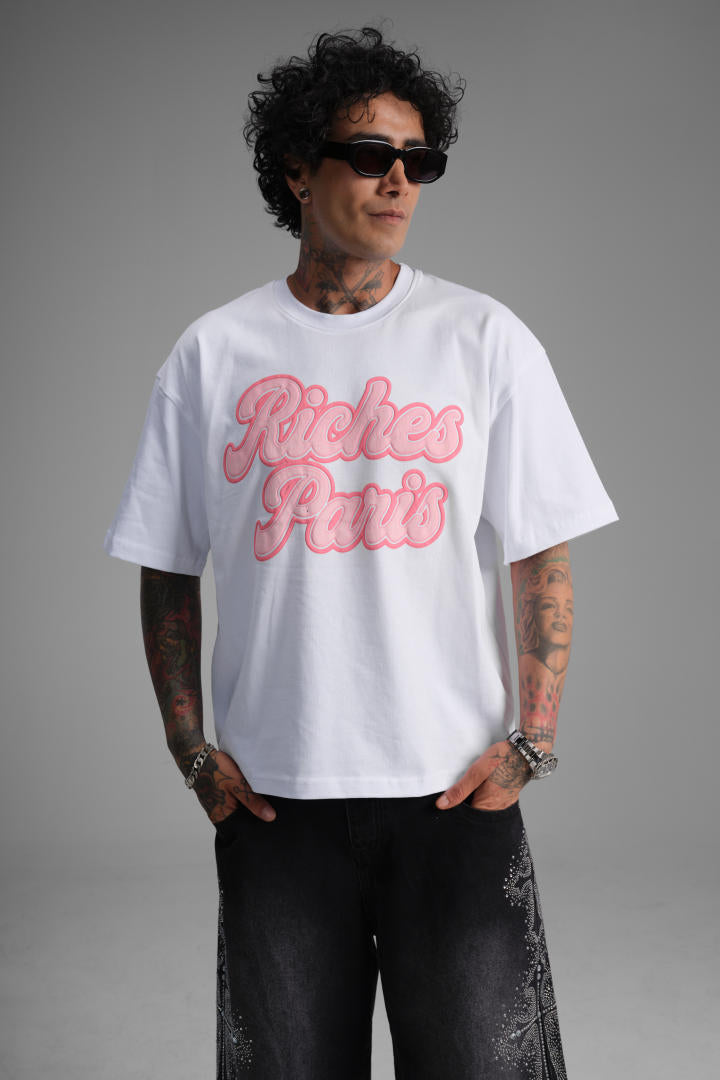 T-shirt Oversize « Riches Paris » – Blanc