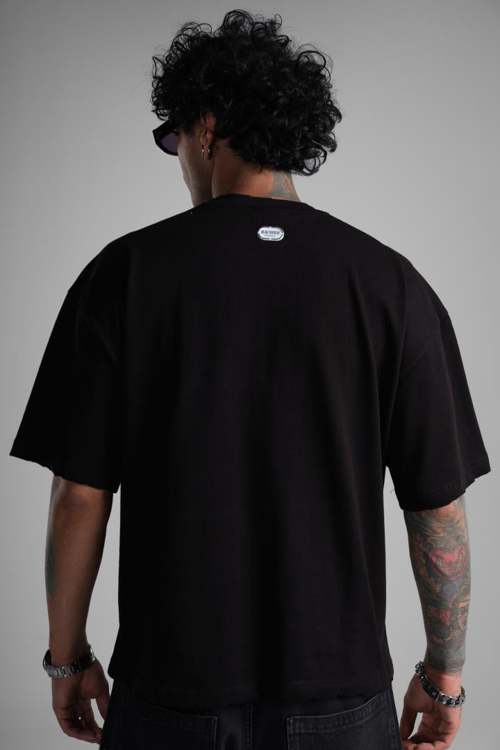 T-shirt Oversize « Riches Paris – King of the Ring » – Noir