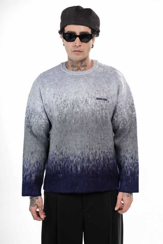Pull Riches Paris Dégradé Bleu/ Marron