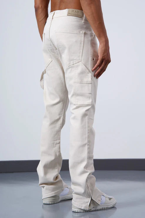 Jean cargo- Écru
