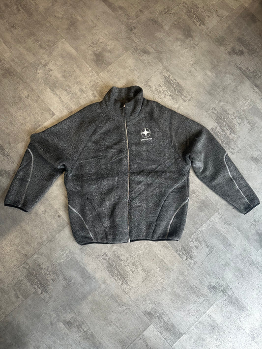 Pull zippé col camionneur gris