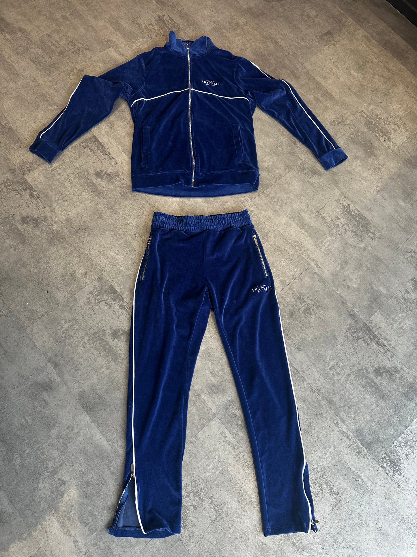 Ensemble en velour "Fratelli" Bleu