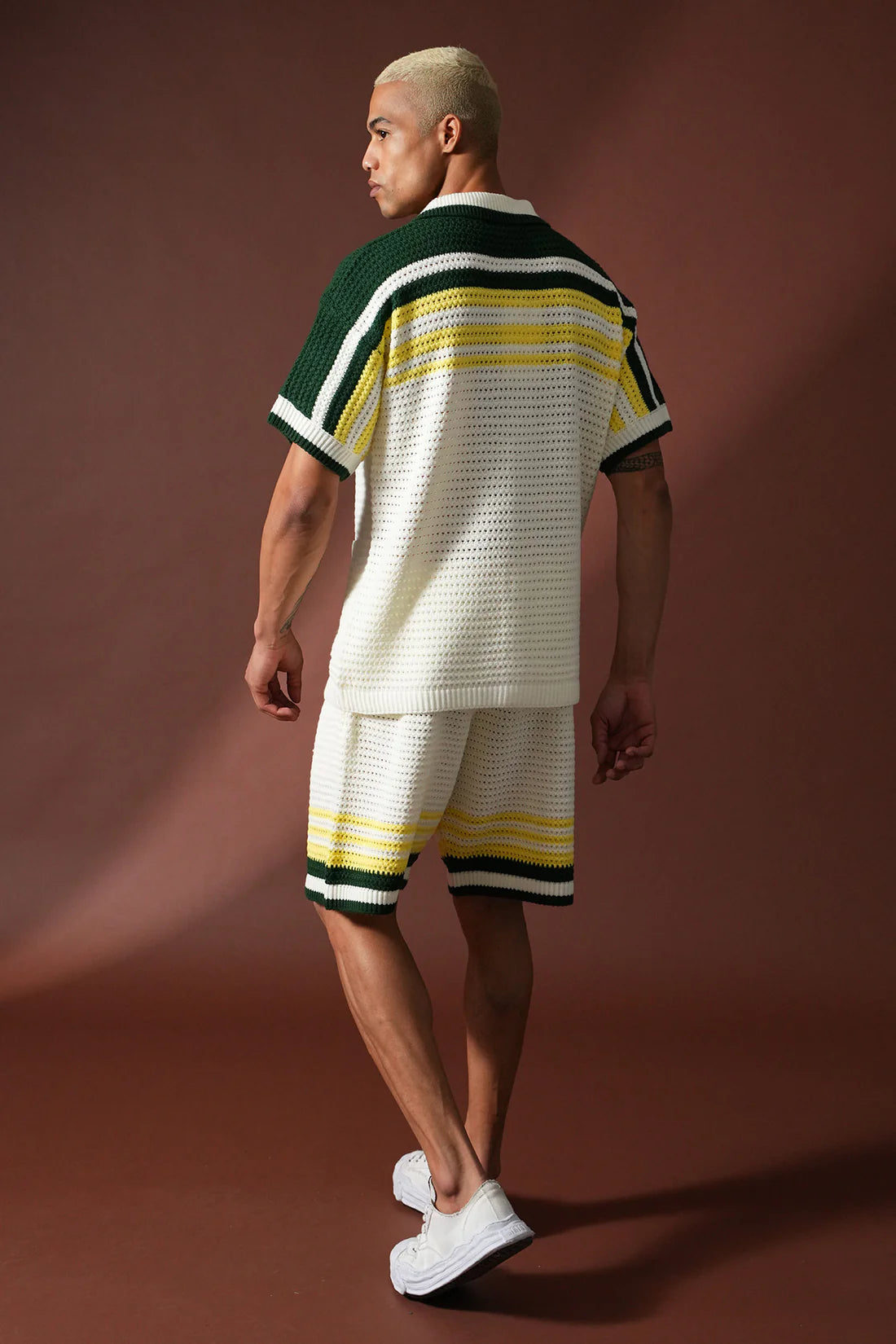 Ensemble Crochet Riviera – Vert & Jaune Vintage
