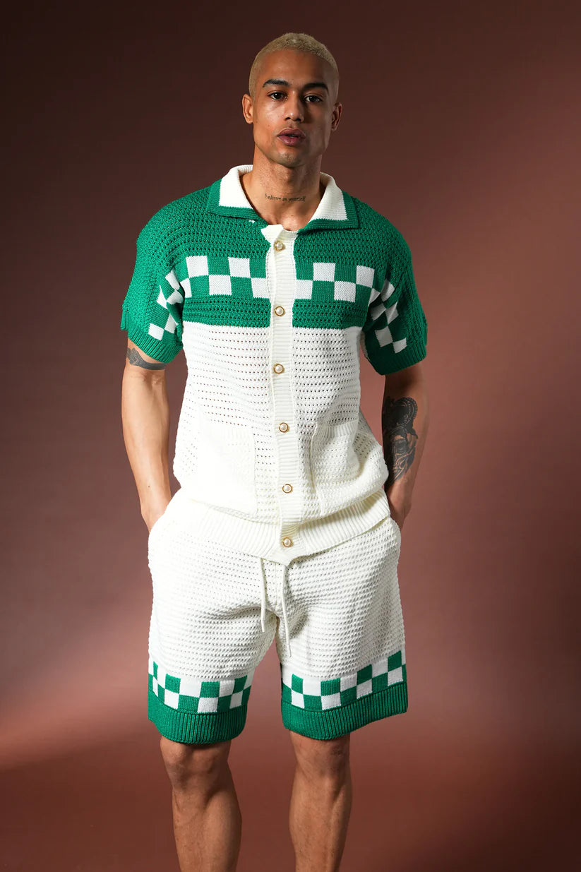 Ensemble Crochet Riviera – Vert & Blanc