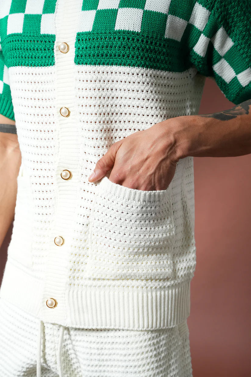 Ensemble Crochet Riviera – Vert & Blanc