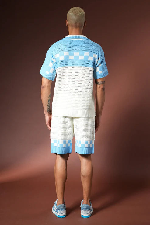 Ensemble crochet Riviera- Blanc & Bleu