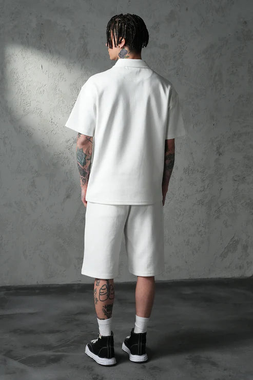 Ensemble Polo Zip Premium – Blanc