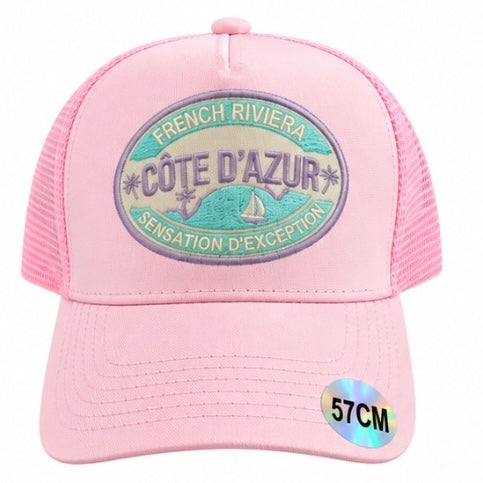 Casquette Trucker Côte d’Azur – Rose