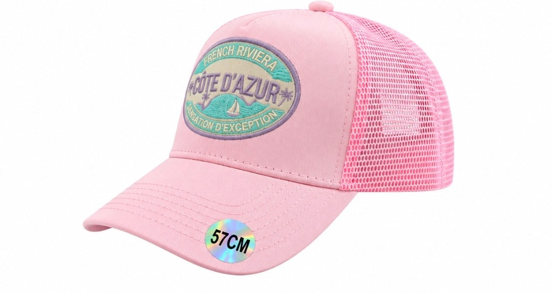 Casquette Trucker Côte d’Azur – Rose